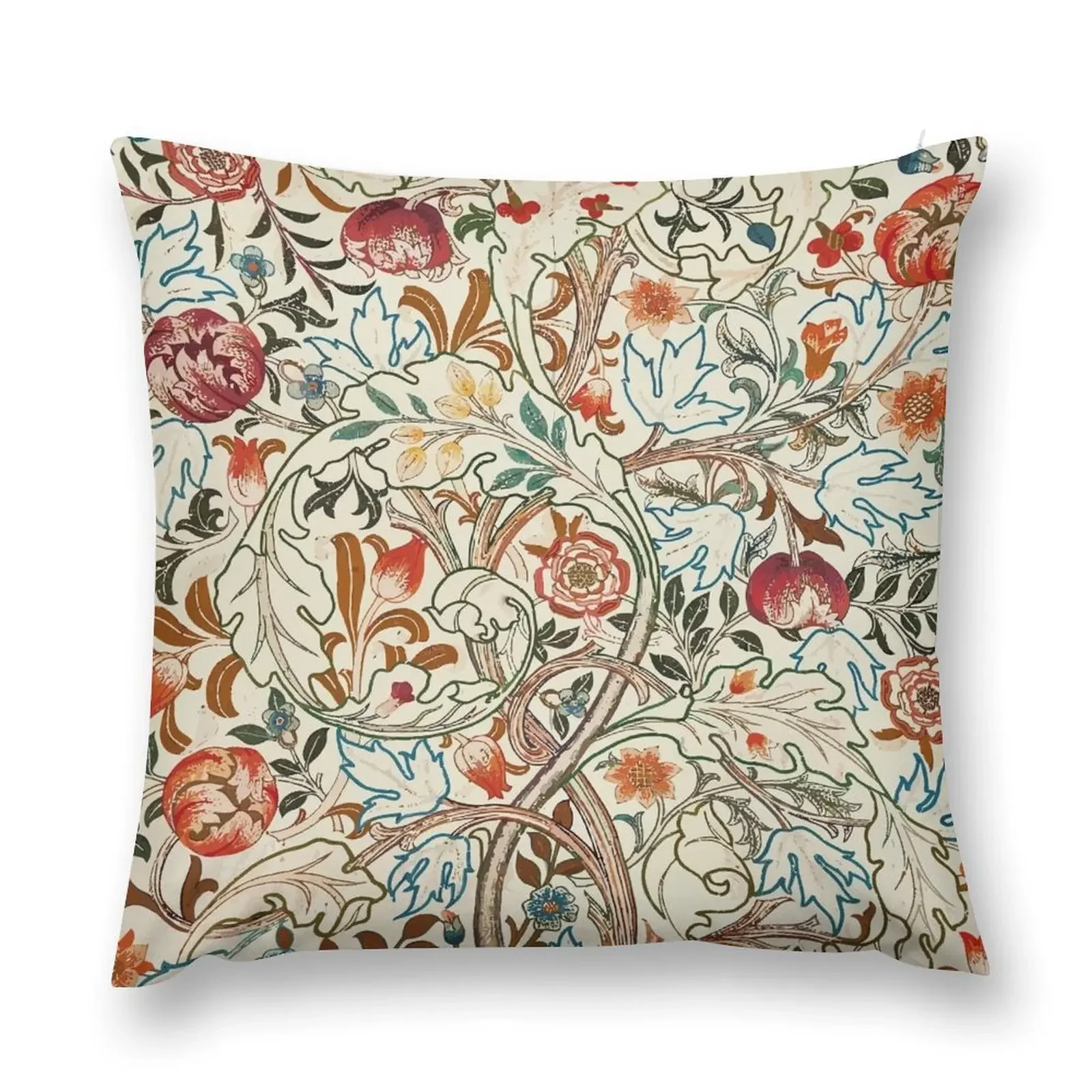 

William Morris Victorian Arts and Crafts Movement Designer Acanthus Portiere Throw Pillow Decorative Cushions pillow