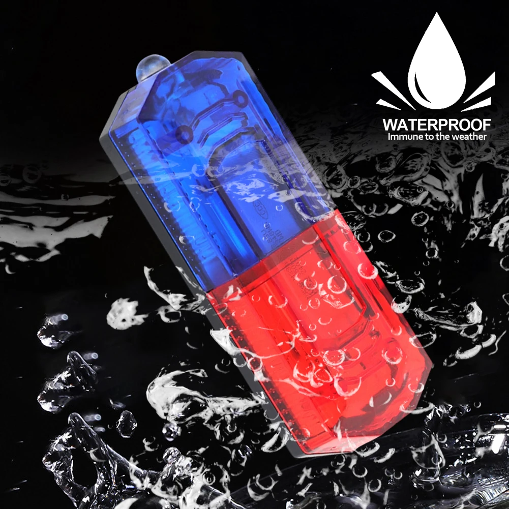 أحمر أزرق LED الكتف تحذير ضوء الكتف كليب ضوء الصرف الصحي عامل سلامة دورية إنذار فلاش إشارة ستروب مصباح