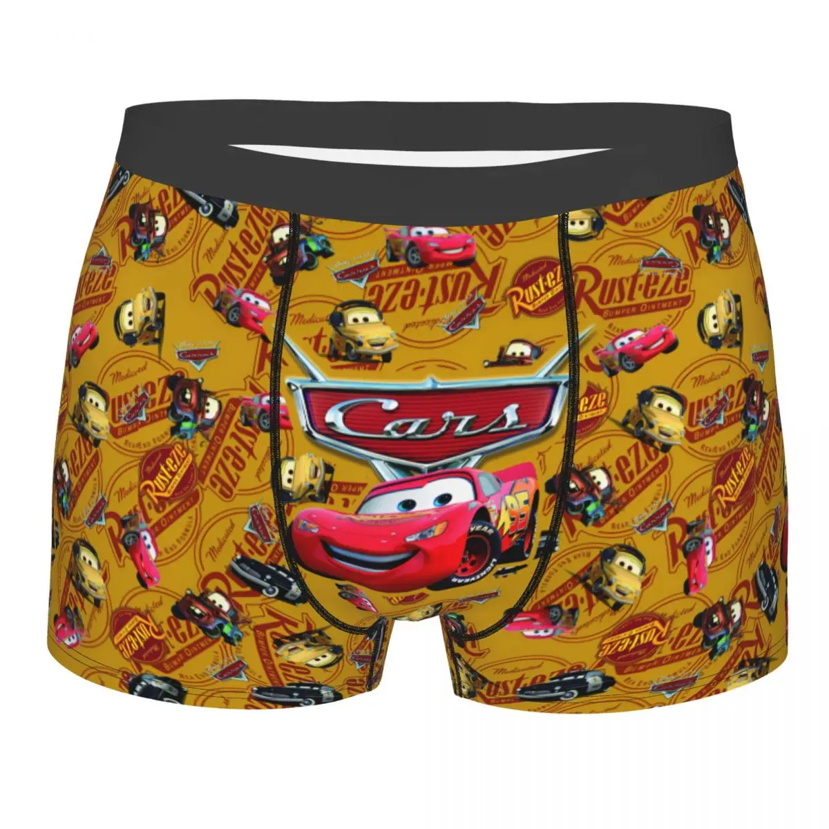 

Мужские трусы-боксеры с принтом «Токсик» (Lightning McQueen), дышащие, комикс-стиль