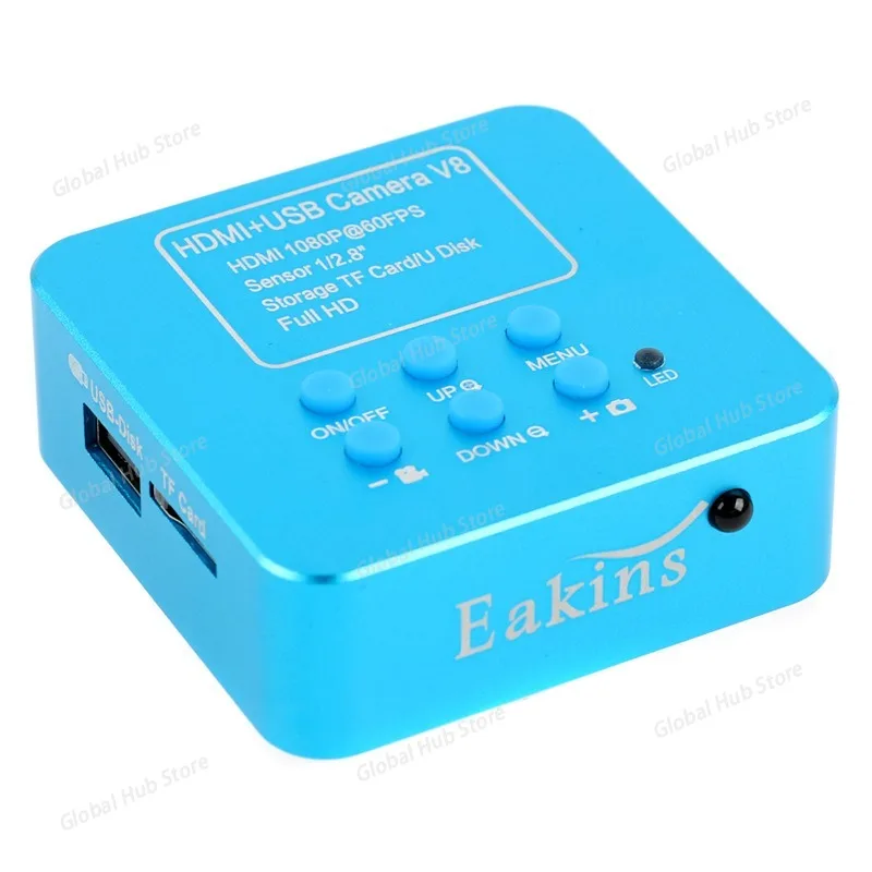 TF USB HDMI Output 1080P Optical Microscope Industrial Camera USB Storage Video Recording Magnifying Phone Repair Video Camera