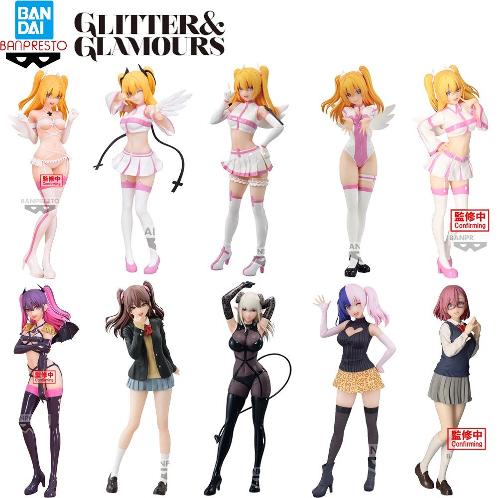 In Stock Original Bandai Banpresto Ririsa of 2.5 Dimension Glitter & Glamours Collection Anime Kawaii Beauty Waifu Girls Figures