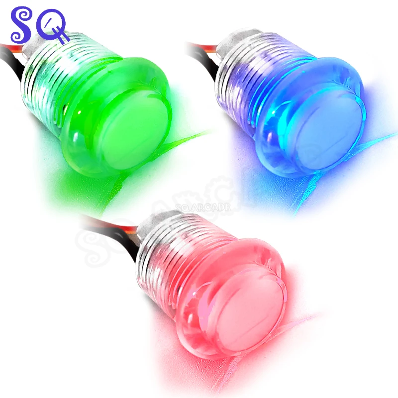 Jeu d\'arcade Goldscalp RGB illuminé 3.3v bouton poussoir 2.8mm pour MAcloser ou virtuel flipper PacLED64 ou I-PAC IO