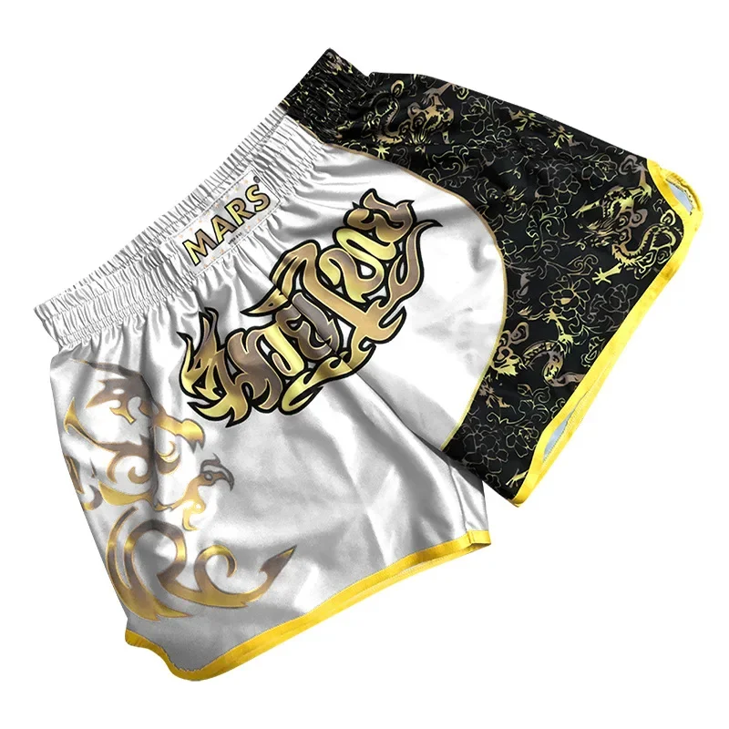 Korte Broek Kick Boksen Muay Thai Bedrukte Boksbroek Boxe Thai Korte Pro Kickbokstraining Vechtkleding Kickbox