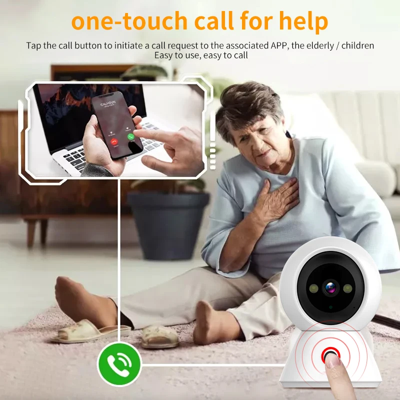 4MP Mini WiFi IP Camera Indoor Wireless Home Security AI Human Detect IR Night Vision CCTV Surveillance Camera Auto Tracking