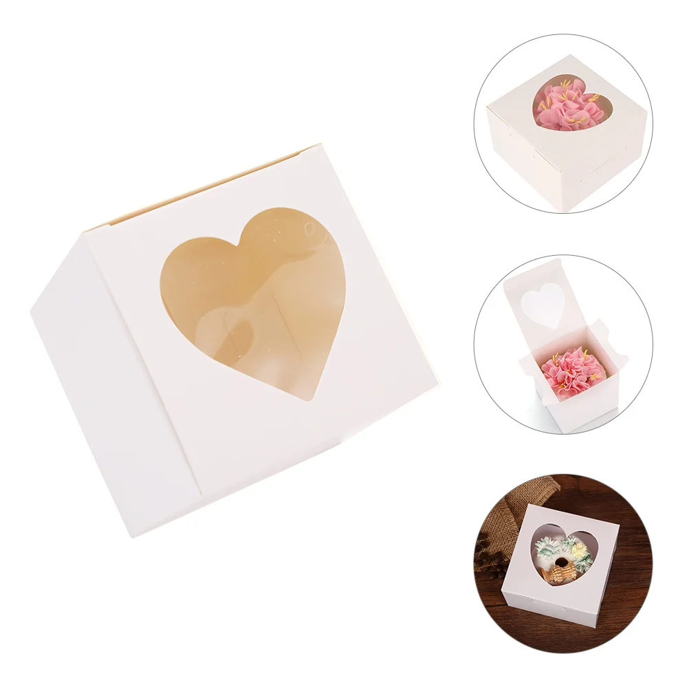 15Pcs Cake Boxes Packaging Bakery Boxes with Large Window for Wedding Party Candy Chocolate Cupcake Gift Storage
