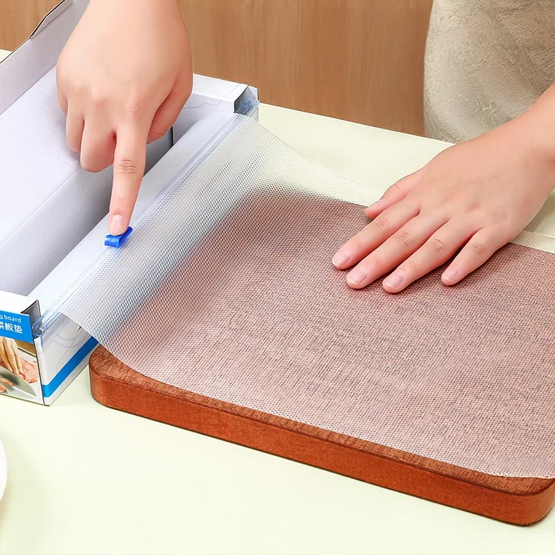 1Box Disposable Cutting Coard Mat Portable Kitchen Chopping Board Pad With Cutting Sliding Knife Disposable Chopping Board Paper
