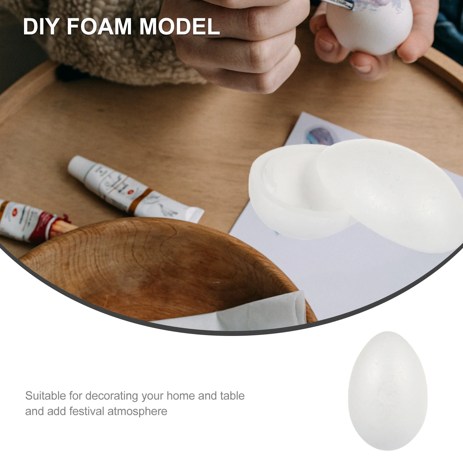 10 stuks DIY schuim holle paaseieren ongeverfd lichtgewicht kinderen ambachtelijke zelfgemaakte decoraties DIY schuim holle eieren kinderen speelgoed