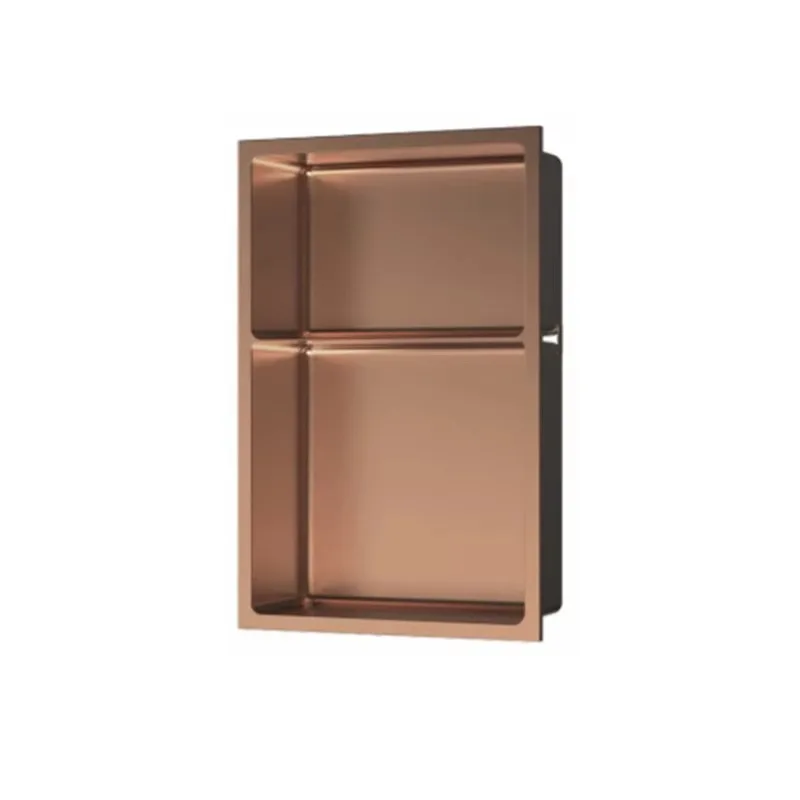 Modern design metal bathroom niche, quick dispatch factory built-in toilet paper holder and shower niche