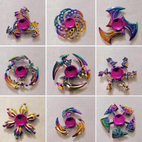 1 Pieces Alloy Finger Spinner Colorful Gyroscope Adult Office Decompression Toys