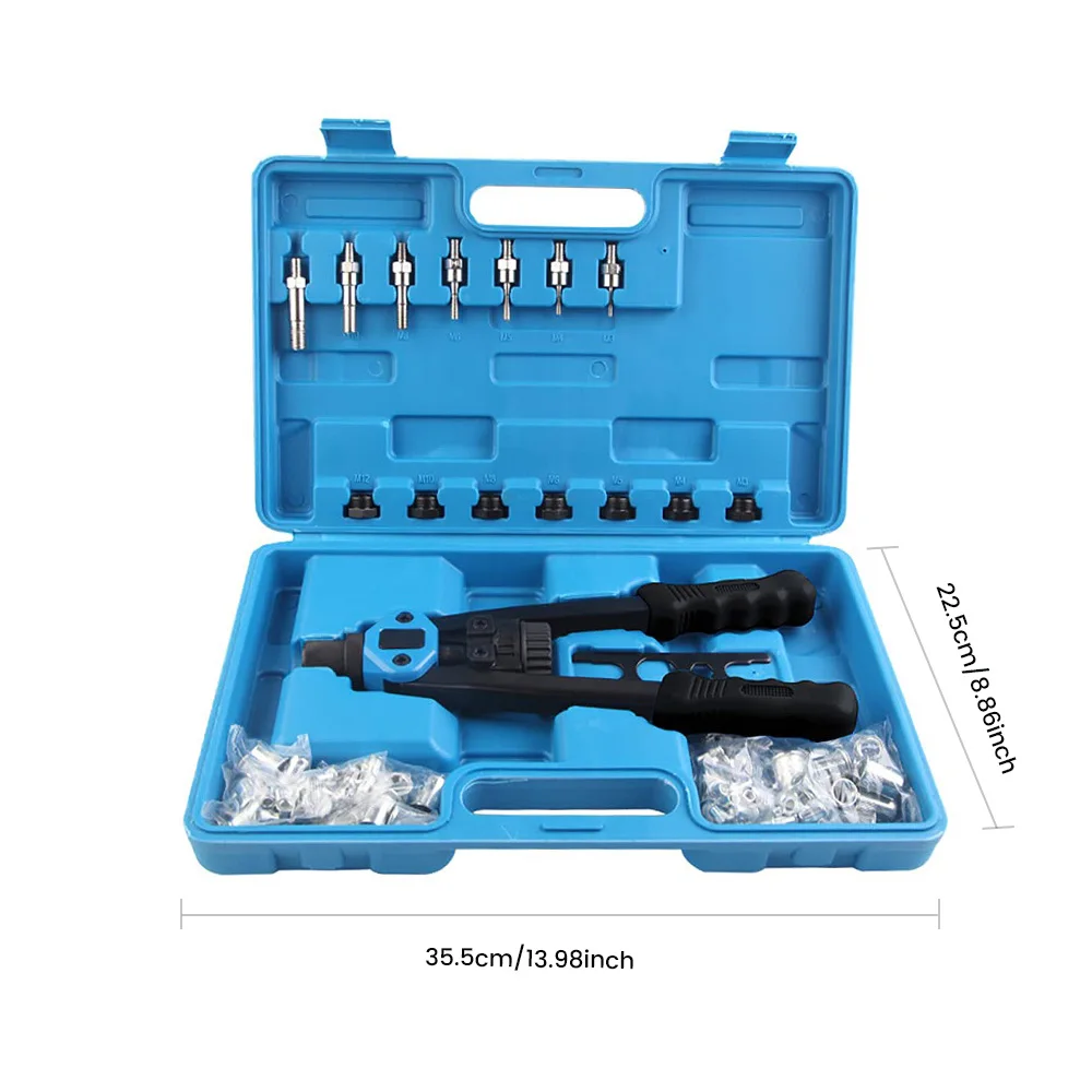 Degreat Rivet Nut Pliers Set, Thread Rivet Pliers Set, 110 Rivet Nuts in M5 M6 M8 M10 M12, Heavy Duty Hand Riveter Rivet Nut Gun