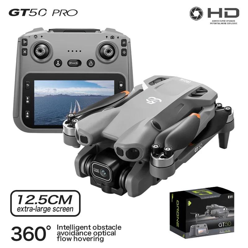Ideal Gift Drone with Obstacle Avoidance – 8K Dual Camera Brushless Foldable Optical Flow Quadcopter