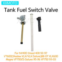 For Honda NV400 Steed 400 VT600 Shadow VLX Deluxe VLX600 VF 750 CD Magna Deluxe Motorycle Tank Fuel Switch Valve Oil Gas Petcock