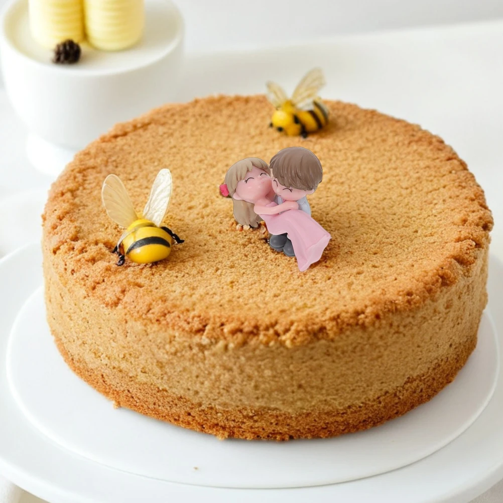 

Couple Figurines Diy Vinyl Wedding Cake Toppers Romantic Miniature Ornaments For Home Decor Desktop Landscape Bonsai