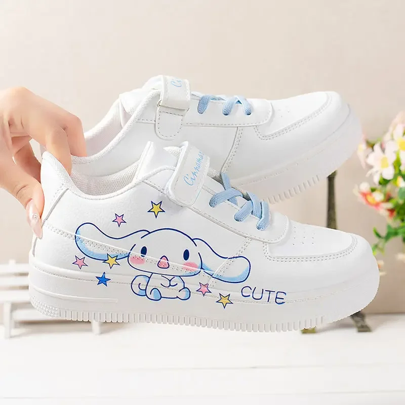 Zapatillas de deporte de dibujos animados para niños y mujeres, zapatos informales para estudiantes, zapatos bajos para caminar, Cosplay de Anime Cinnamoroll Melody, novedad de 2024