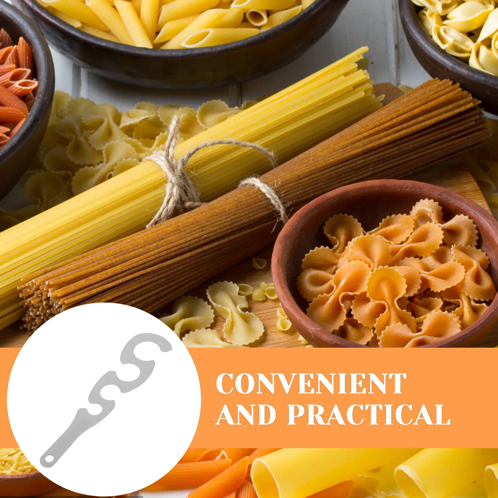 

Pasta Measuring Tool Kitchen Measure Spaghetti Noodle Cooking Ruler Stainless Steel Measurer