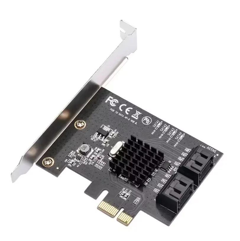 Marvell 88SE9215 4 منافذ SATA 6G PCI Express Riser Card PCI-e إلى SATA III 3.0 محول #1