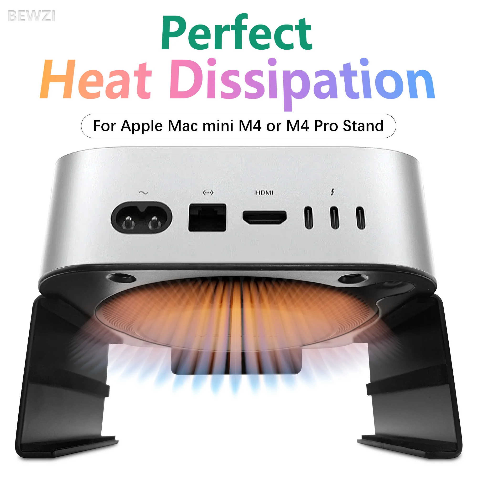 For Mac mini M4 / M4 Pro Stand, Can Be Wall Mounting and Desktop Use. Mac mini M4 Bracket Improves Cooling and Button Experience