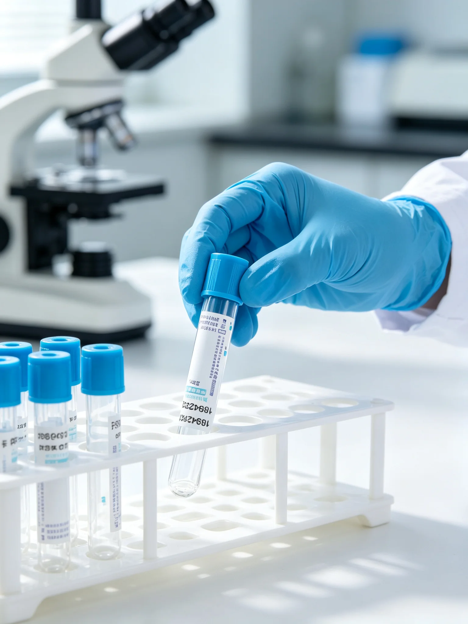 100Pcs PET Plastic Vacuum Blood Collection Tube Sodium Citrate 1:9 Blue Cap 10ml Coagulation Test EO Sterile