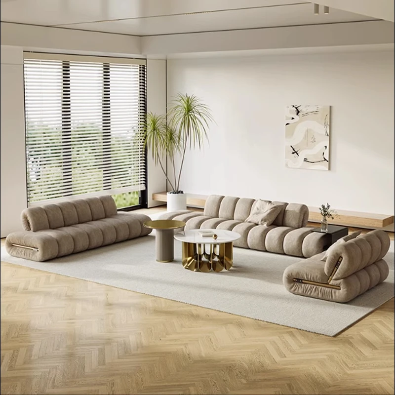 Italian extremely simple piano key cloth sofa living room simple Nordic designer creative special-shaped light extravagant strai