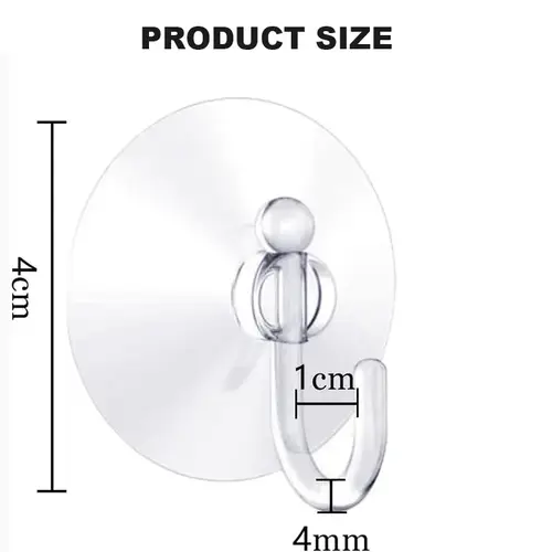 10/5Pcs Suction Cup Hooks Strong Suction Cup Holder with Plastic Hooks For Glass Window Wall Hook Hanger Home Kitchen Bathroom - Image 3