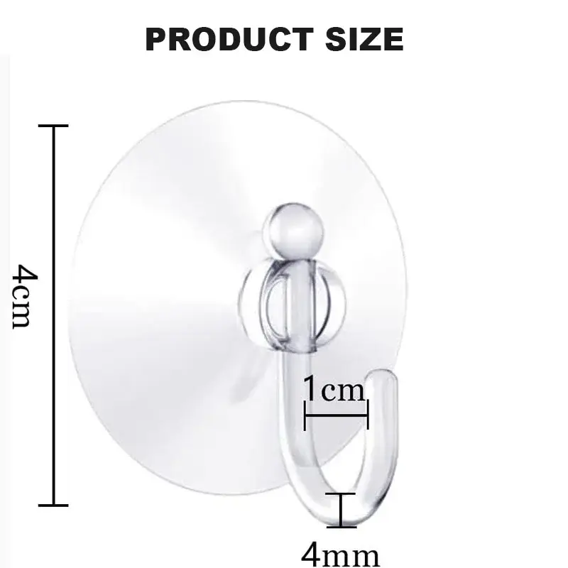10/5Pcs Suction Cup Hooks Strong Suction Cup Holder with Plastic Hooks For Glass Window Wall Hook Hanger Home Kitchen Bathroom - Image 3