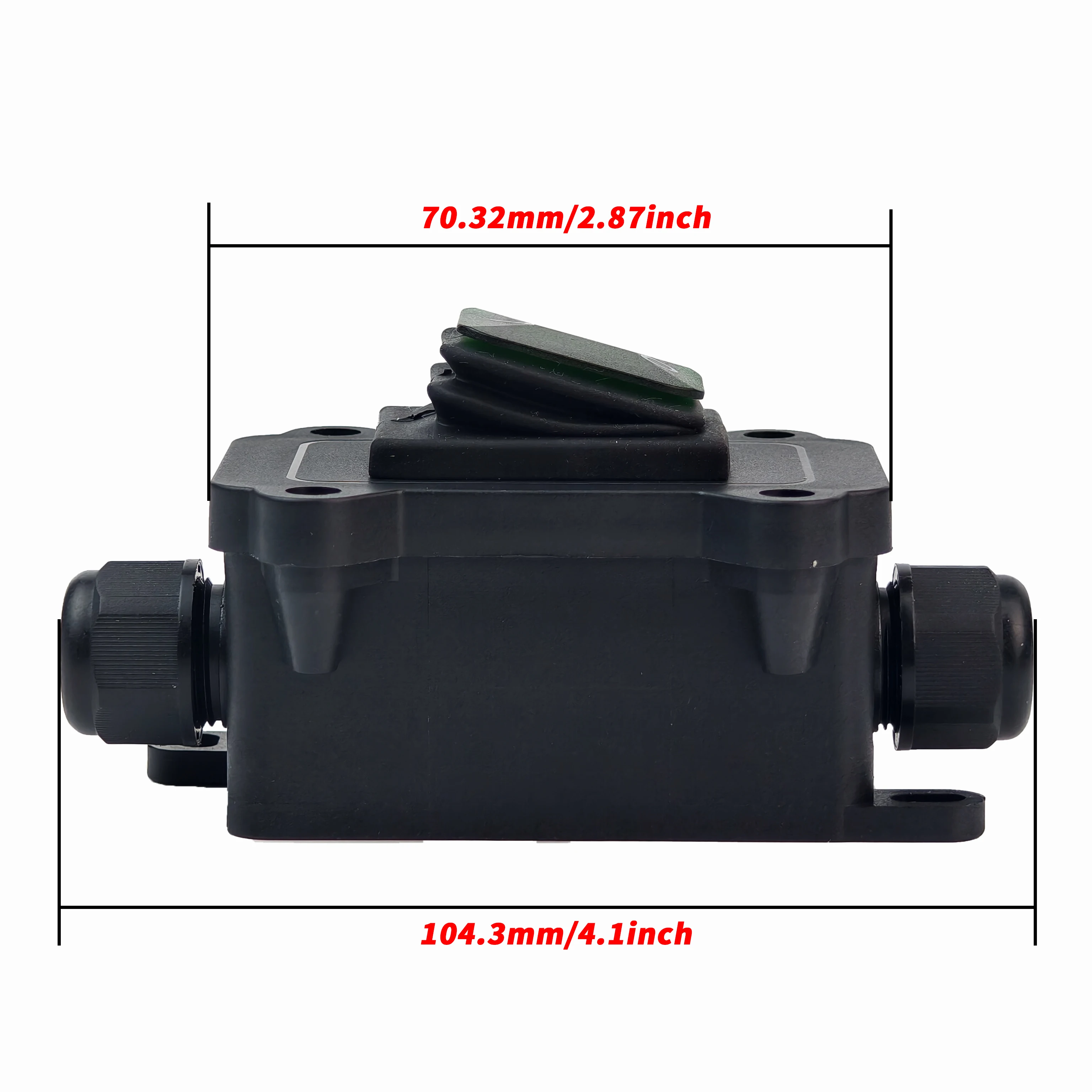 Wasserdichter Inline-Wippschalter IP68 Stromkabel Ein/Aus-Schalterbox 220V 24V 16A 30A LED Optional Einzel/Doppel für Außenbeleuchtung – Detail 6