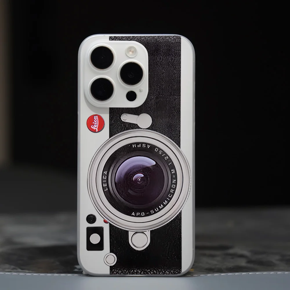 L-Leica camera Retro Phone Case for iPhone 12 11 13 14 15 16 Max Pro Plus Magsafe Magnetic Wireless Cover
