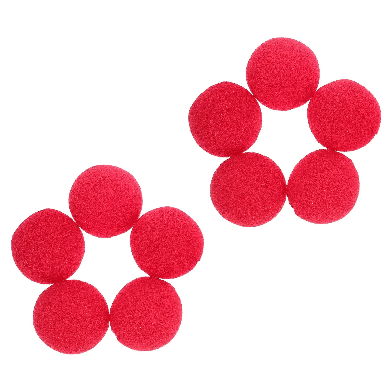 Halloween Party Decor 10 stks Rode Clown Neus Sponzen Fancy Dress Accessoire Kerst Carnaval Prop Kids Kostuum Make-up Tool Bag Filler