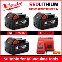 original Genuine Milwaukee battery, M18 battery, M18B6，5.0Ah,6.0Ah, Milwaukee 48-11-1860 48-11-1850 1840 Tool Lithium Battery