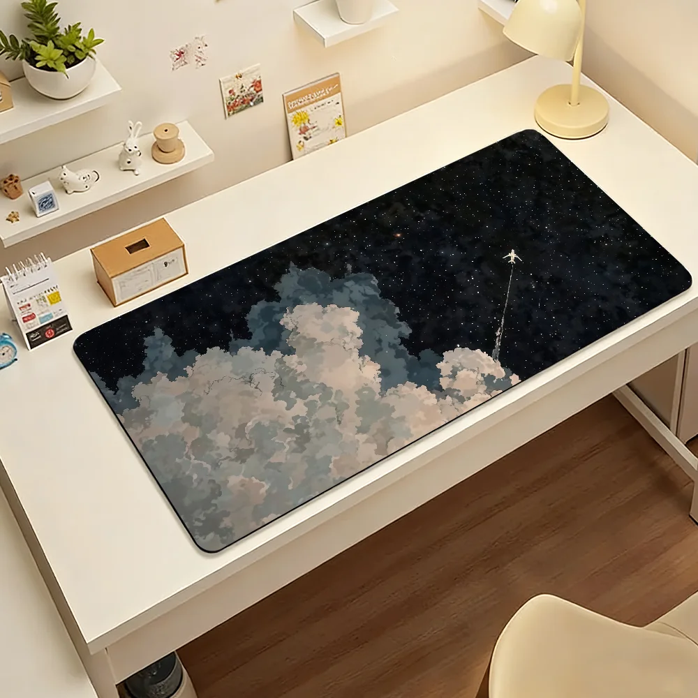 Starry sky abstract art Mouse Pad For Office Gaming And Keyboards Non-Slip Large Waterproof