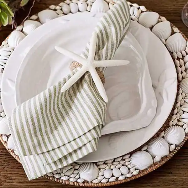 A20F-Napkin Rings Set Of 6, Sea Star Napkin Ring For Starfish Serviette For Tables, Wedding, Birthday, Banquet, Christmas