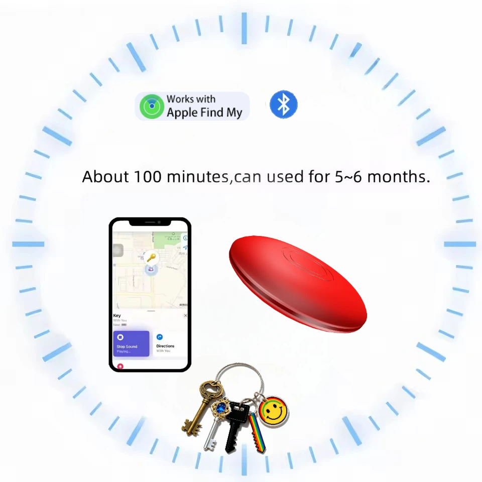 

Smart Tracking for Apple's Find My Airtag Blue-tooth Tracker for Keys Umbrella Suitcase Backpack Luggage Locator