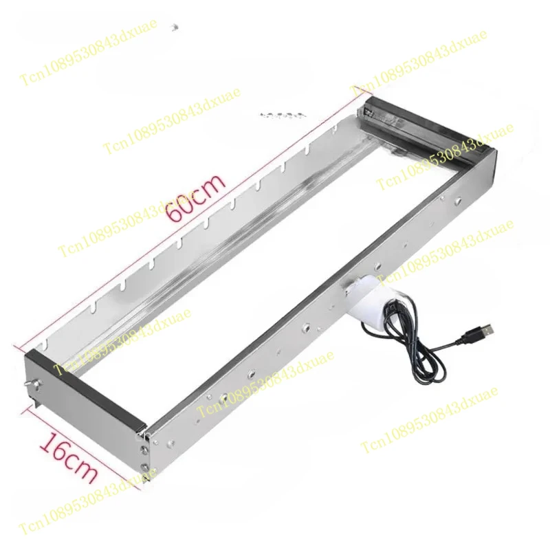 Commercial Stainless Steel Grill Skewers Full-automatic Barbecue Rotate Machine Width Adjustable Hot Dog Roller