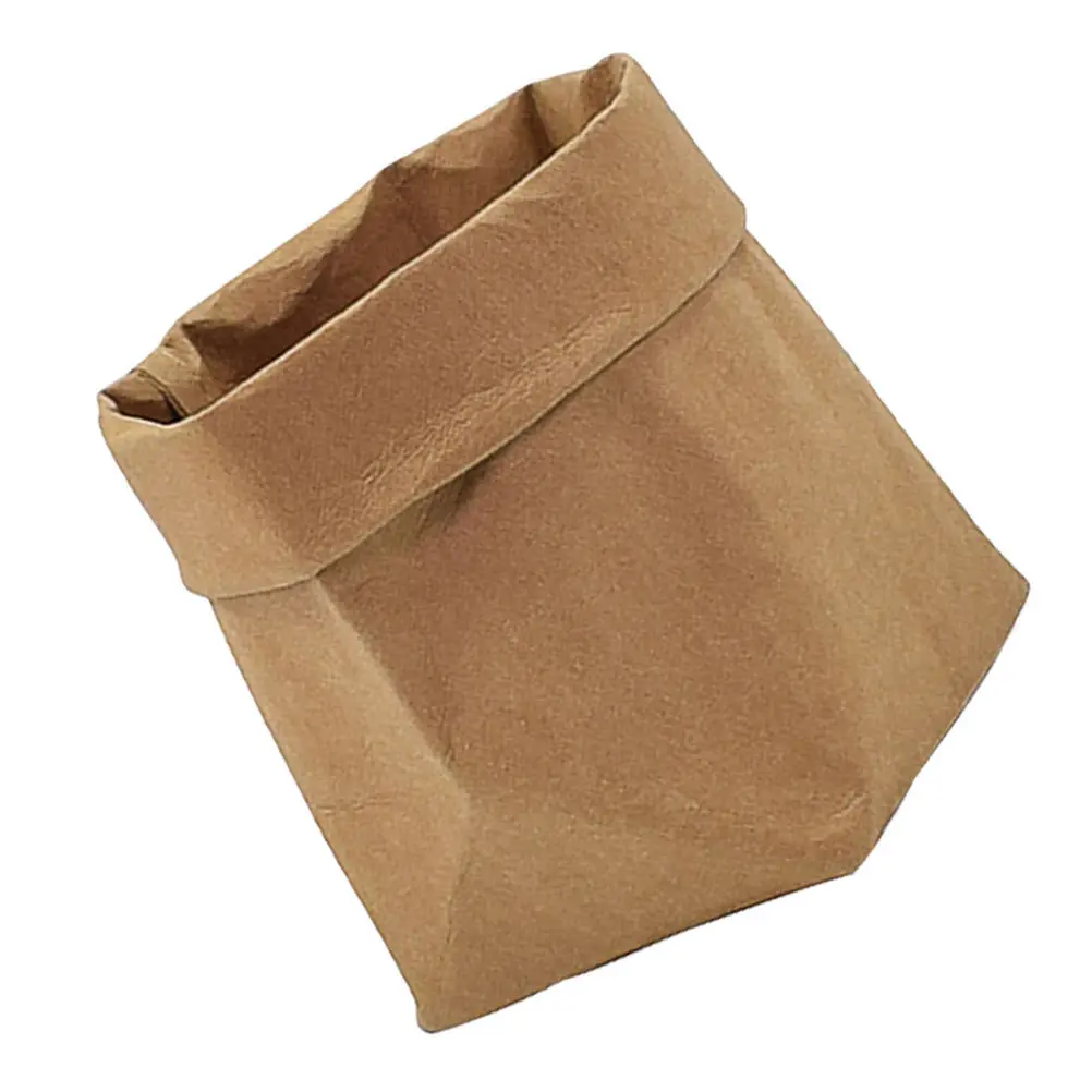 1Pcs Kraft Paper Pen Holder Mini Flower Pot Cover Creative Succulent Storage Box Office Desktop Organizer Potted Plant Cover