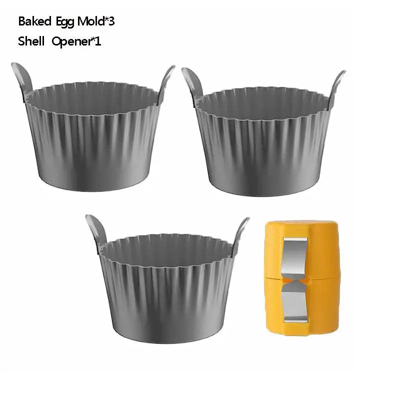 1/4 Stuks Siliconen Cupcake Mallen Non-stick Hittebestendige Bakvormpjes Voor Air Friteuse Ovens Air Friteuse Siliconen Mand Ei Poacher
