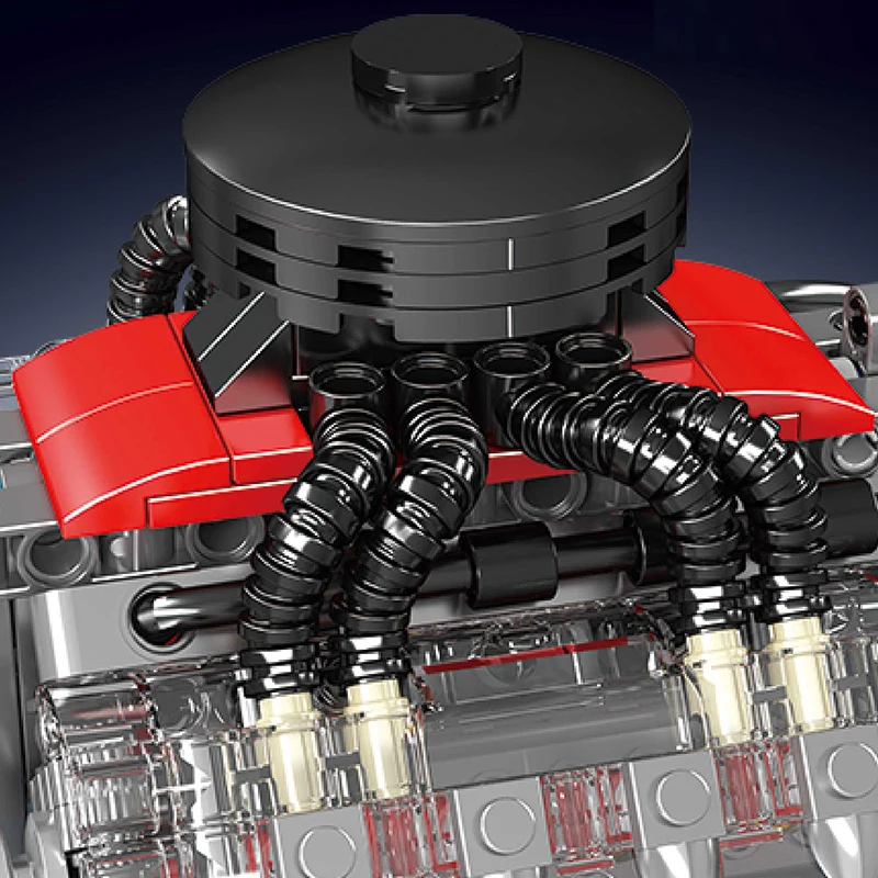 487 قطعة LSX454 V8 محرك اللبنات مجموعات التقنية مقلد الجسيمات الصغيرة الجمعية الطوب نموذج اللعب هدايا لقضاء عطلة #6