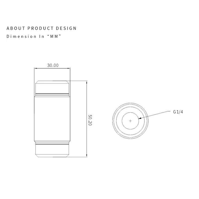Computer Water Cooling Filter, High Flow Rate & Low Water Resistance 250-mesh, Brass Cover DIY G1/4 Threaded B-FIL-PA-V4