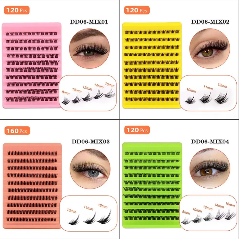 

D Curl Eyelashes Extension 10 Rows Natural Volume Fans Faux Lashes Eye Makeup Beauty Mixed Length Tray Individual Eyelash Women