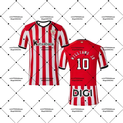 2026-27 Nico Williams 10 Men Outdoor Soccer Sport Top Adult T-shirt Athletic Bilbao Unisex Home Training Dry-fit Football Jersey