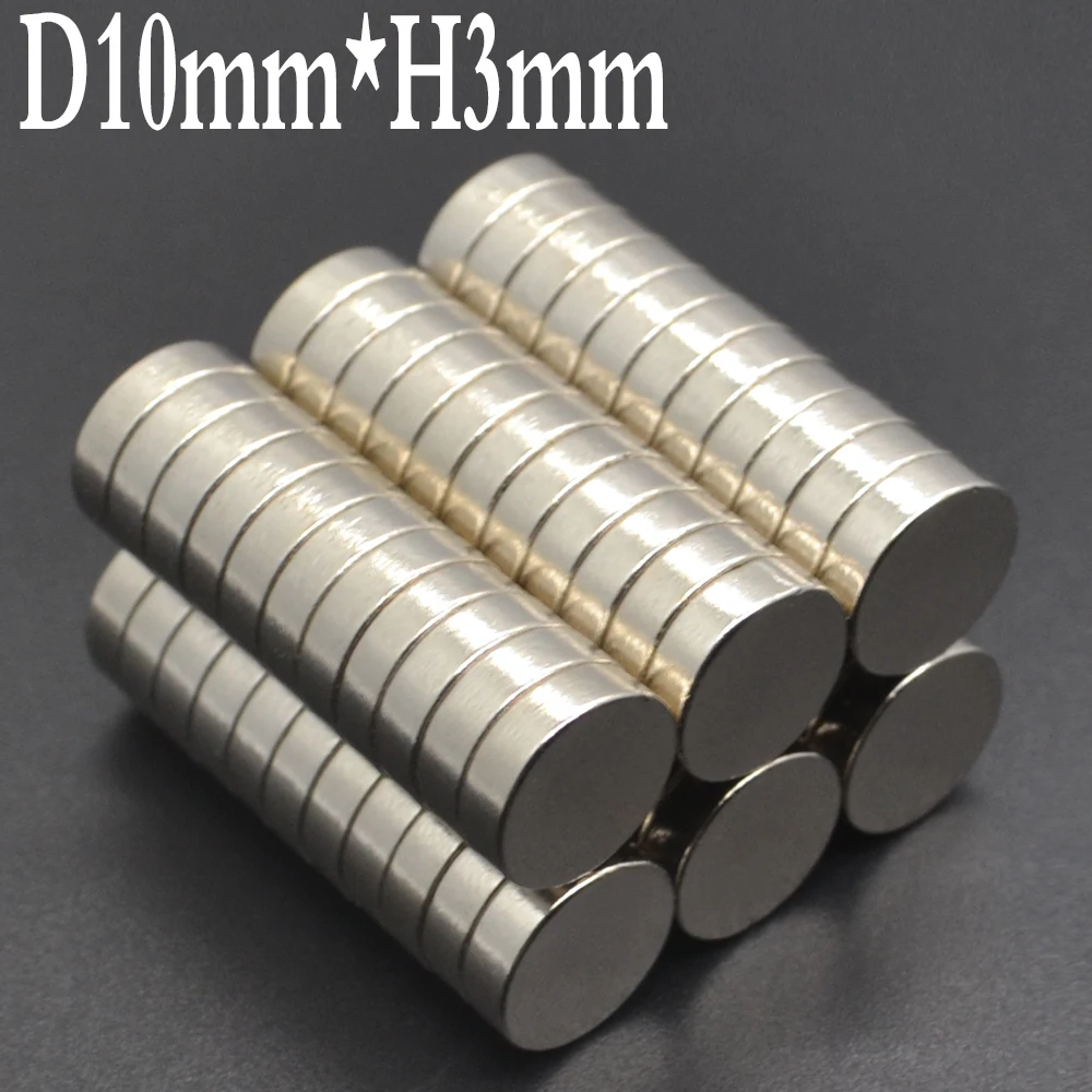 

2~2000pcs Permanent NdFeB Super Strong Powerful Magnets 10x3 mm N35 Round Magnets 10x3mm Neodymium Magnet Dia 10*3 mm Circular10