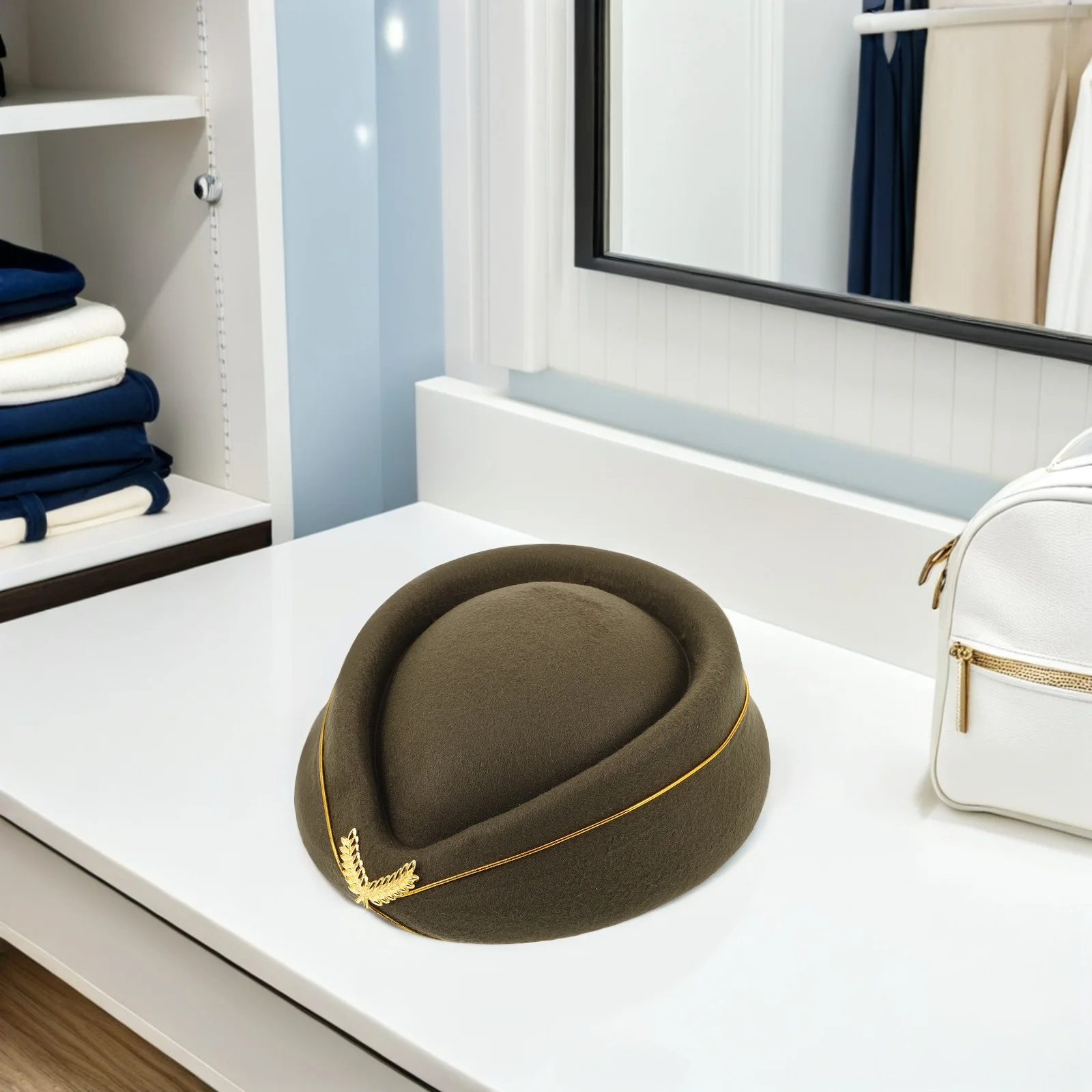 

2Pcs Stewardess Beret Air Hostess Hat Flight Attendant Costume Accessory Dress Up Performance Air Hostess Hat Beret for Women