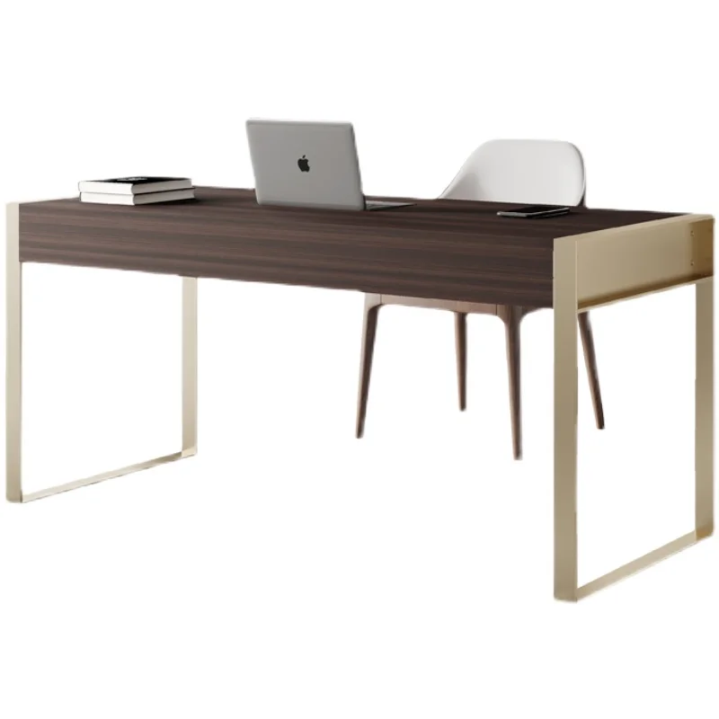 Light luxury desk computer  simple modern home study solid wood writing  minimalist desk calligraphy table