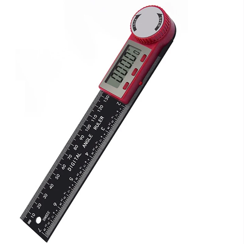 Digital Protractor Digital Angle Ruler Metric Goniometer 360 Degree Stainless Steel Right Angle Protractor Measuring Tool 200mm