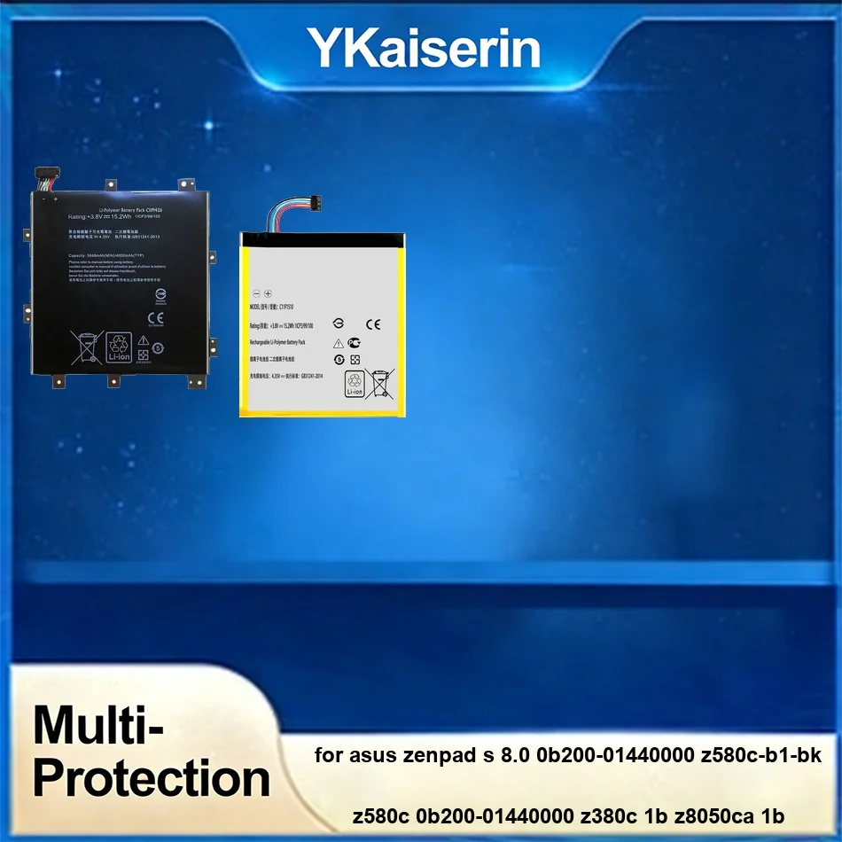 

Аккумулятор для Asus Zenpad s 8.0 0b200-01440000 z580c-B1-BK z580c 0b200-01440000 z380c 1B z8050ca 1B 4000 мАч C11P1426 C11P1510