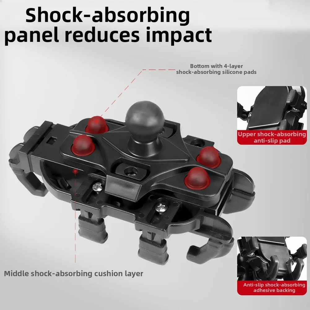 

Крепление для телефона на мотоцикле, противоударный гаситель вибрации, крепление для зеркала на руле, подходит для смартфонов 4,7-7,1 дюйма