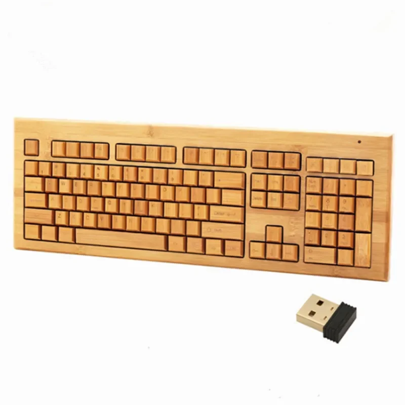 Best selling Wooden keyboard and mouse,Wired Bamboo Keyboard and mouse, Bamboo Wireless Computer Keyboard