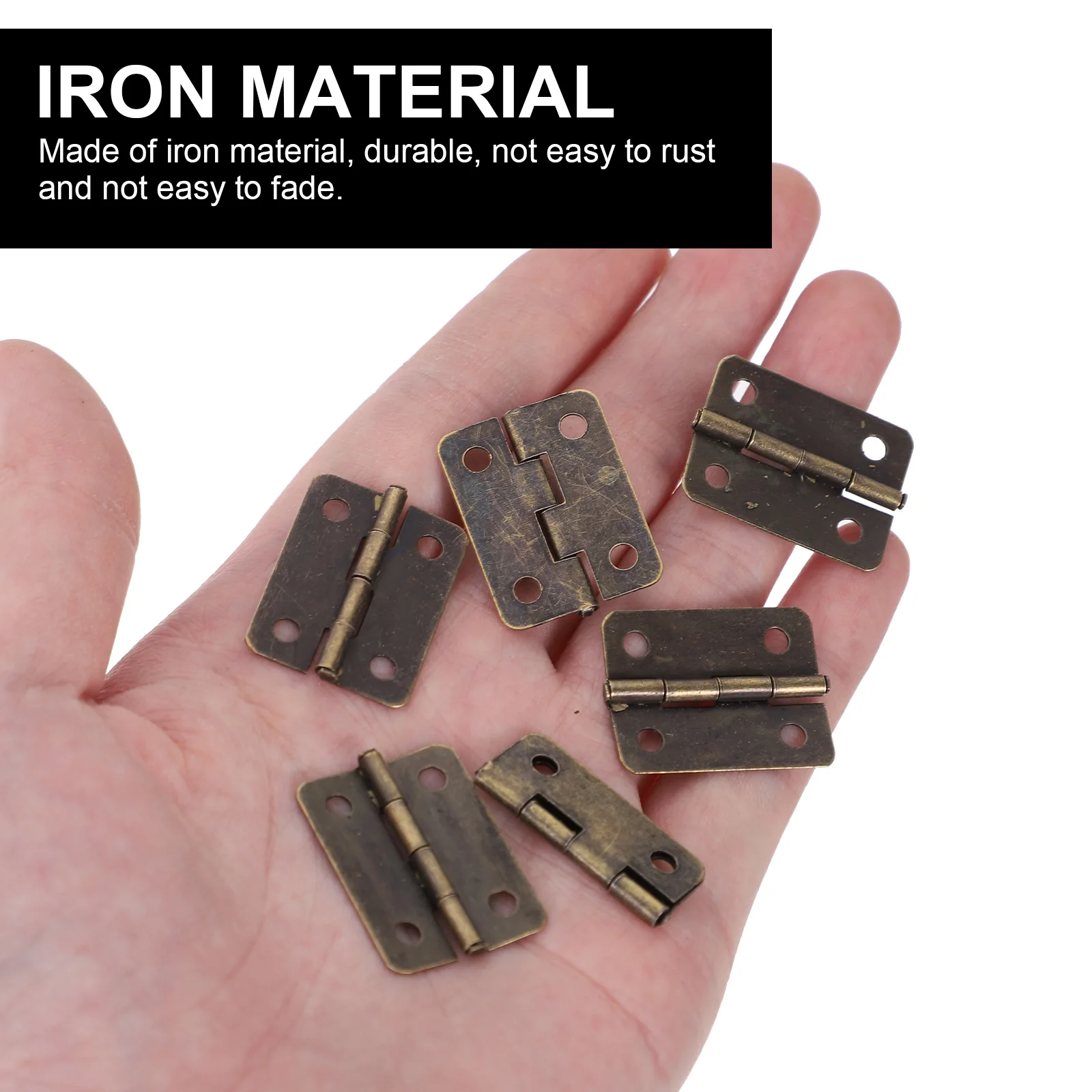 

20pcs Miniature 1inch Iron Small Hinges for Wooden Box Jewelry Boxes DIY Crafts Hardware Accessories Chest Hinges Connectors