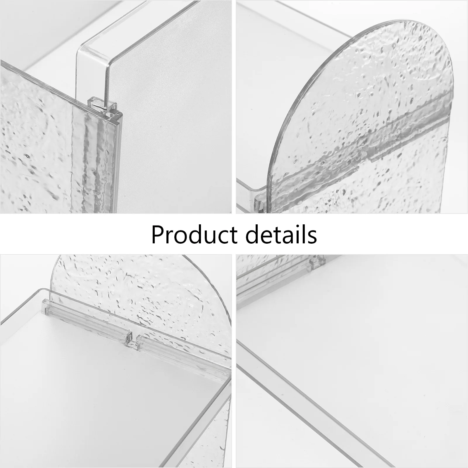 

Glacier Pattern Storage Rack Makeup Organizer Clear Grey Vanity Shelf Desk Top Skincare Display Holder Storage Solution