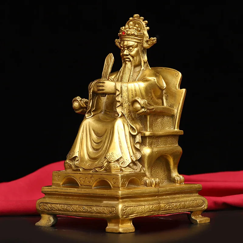 Bronze Five-God Figurine, Brass Dragon Five-God Statue, Wutai Mountain Guangji Dragon Five-God Buddha Statue, Living Room Home D
