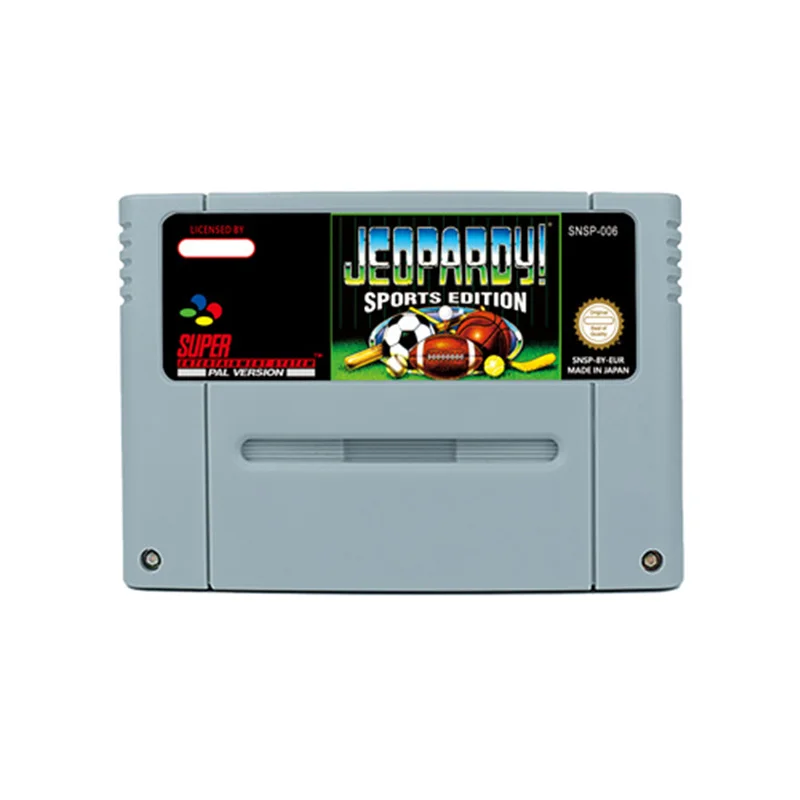 Jeopardy! или Jeopardy! - Спортивное издание или Jeopardy! - Экшн-игра Deluxe Edition для 16-битной ретро-тележки SNES, детский подарок